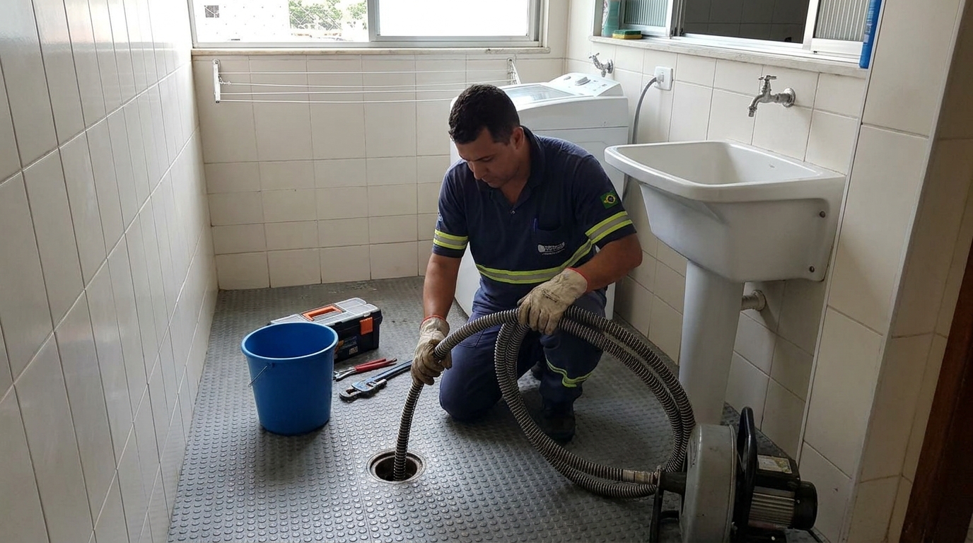 Desentupimento de ralo residencial em Novo Hamburgo‑RS