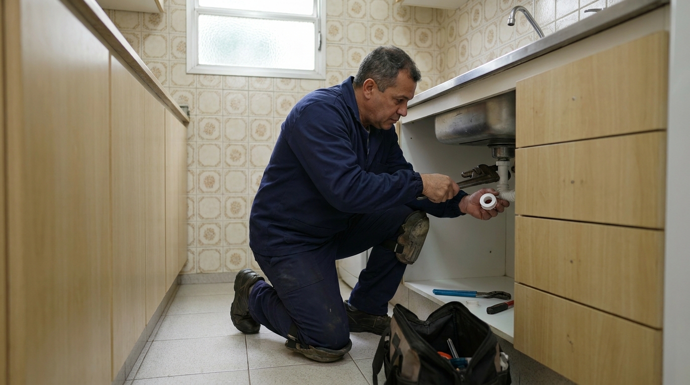Encanador trabalhando em Novo Hamburgo‑RS