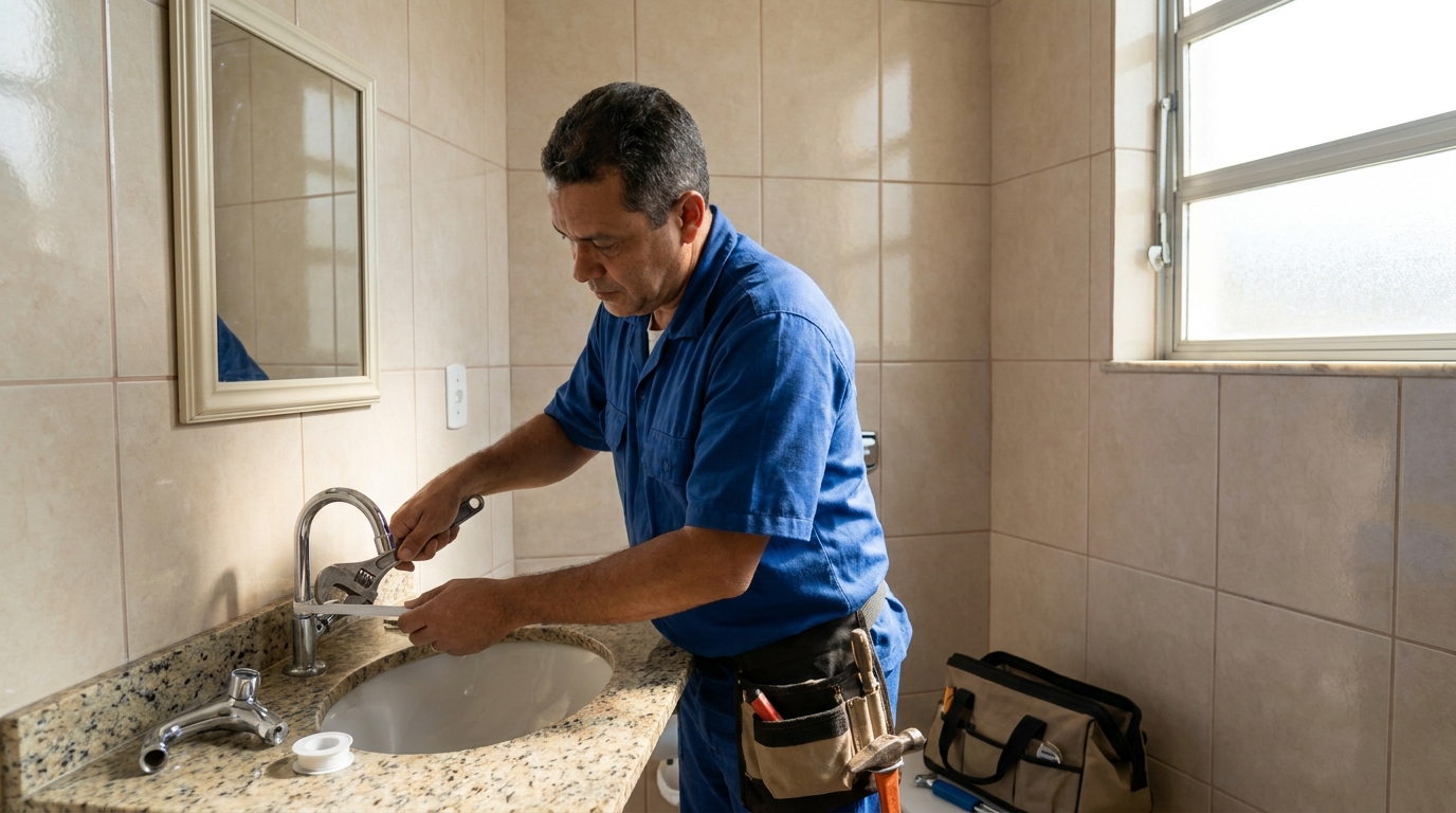 Instalação de torneira de banheiro em Novo Hamburgo‑RS