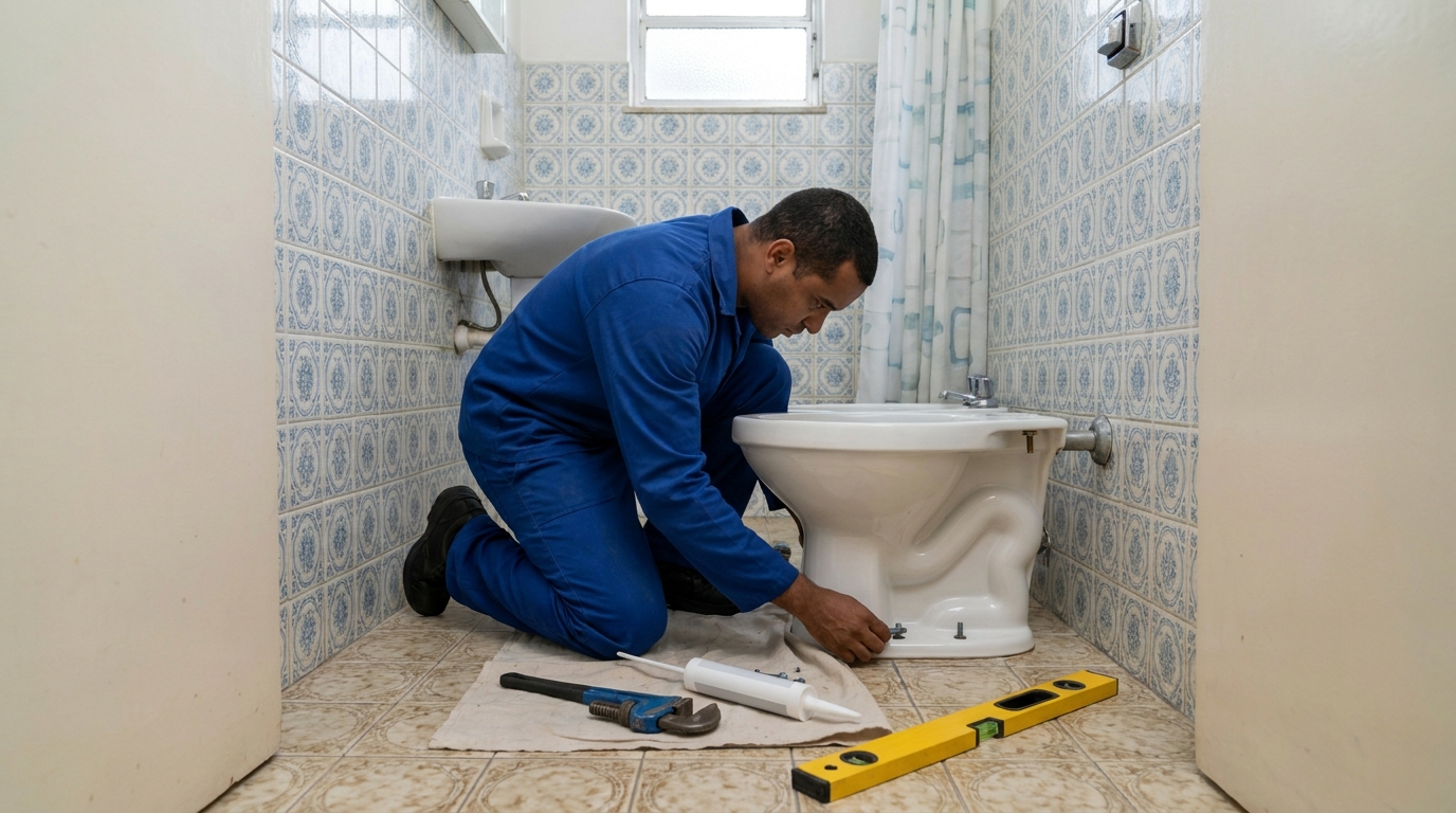 Instalação de vaso sanitário residencial em Novo Hamburgo‑RS